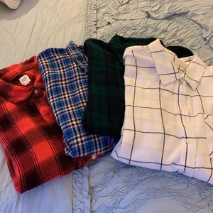 Flannel Shirts from Gap- size S